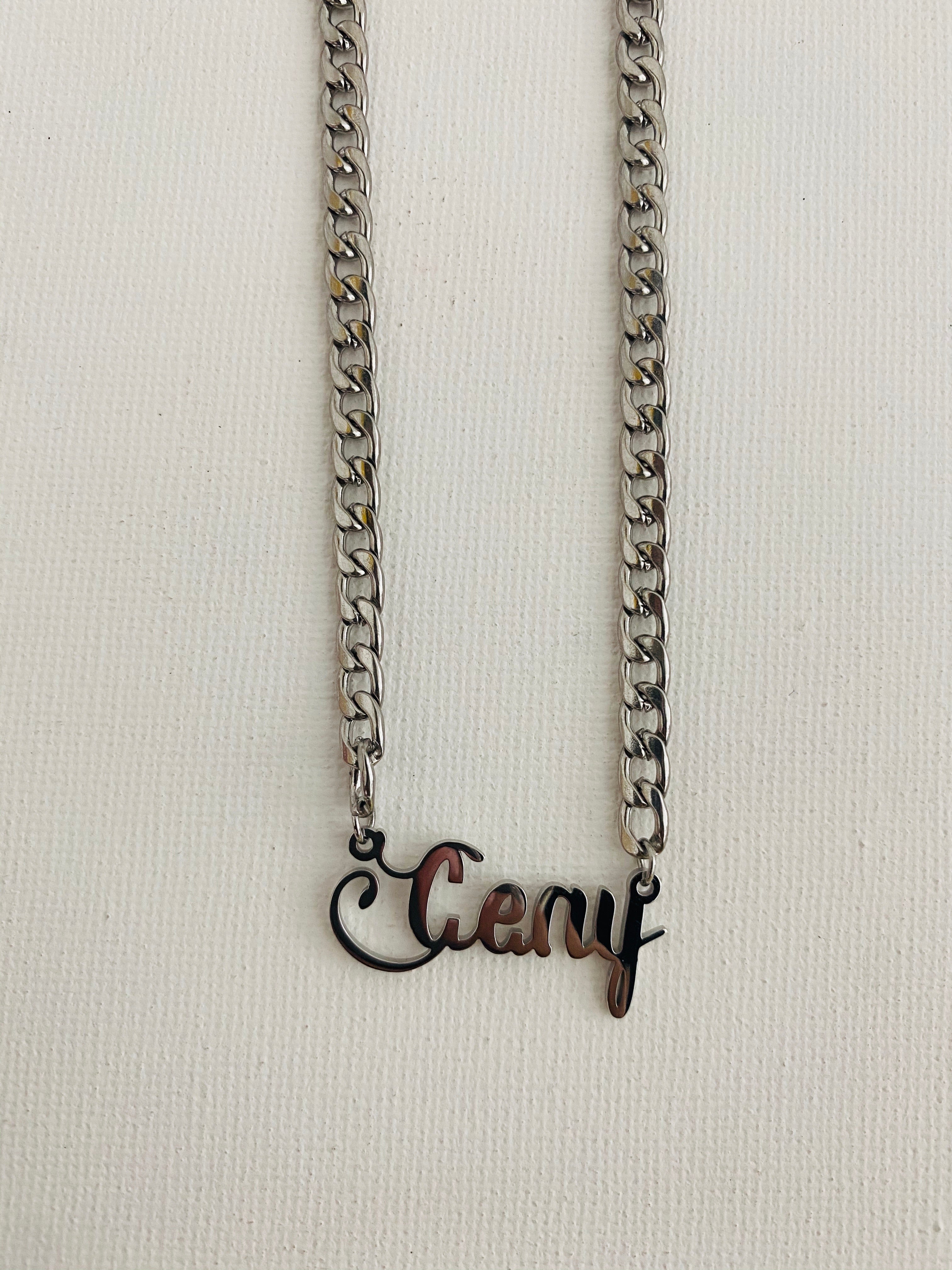 Silver custom necklace