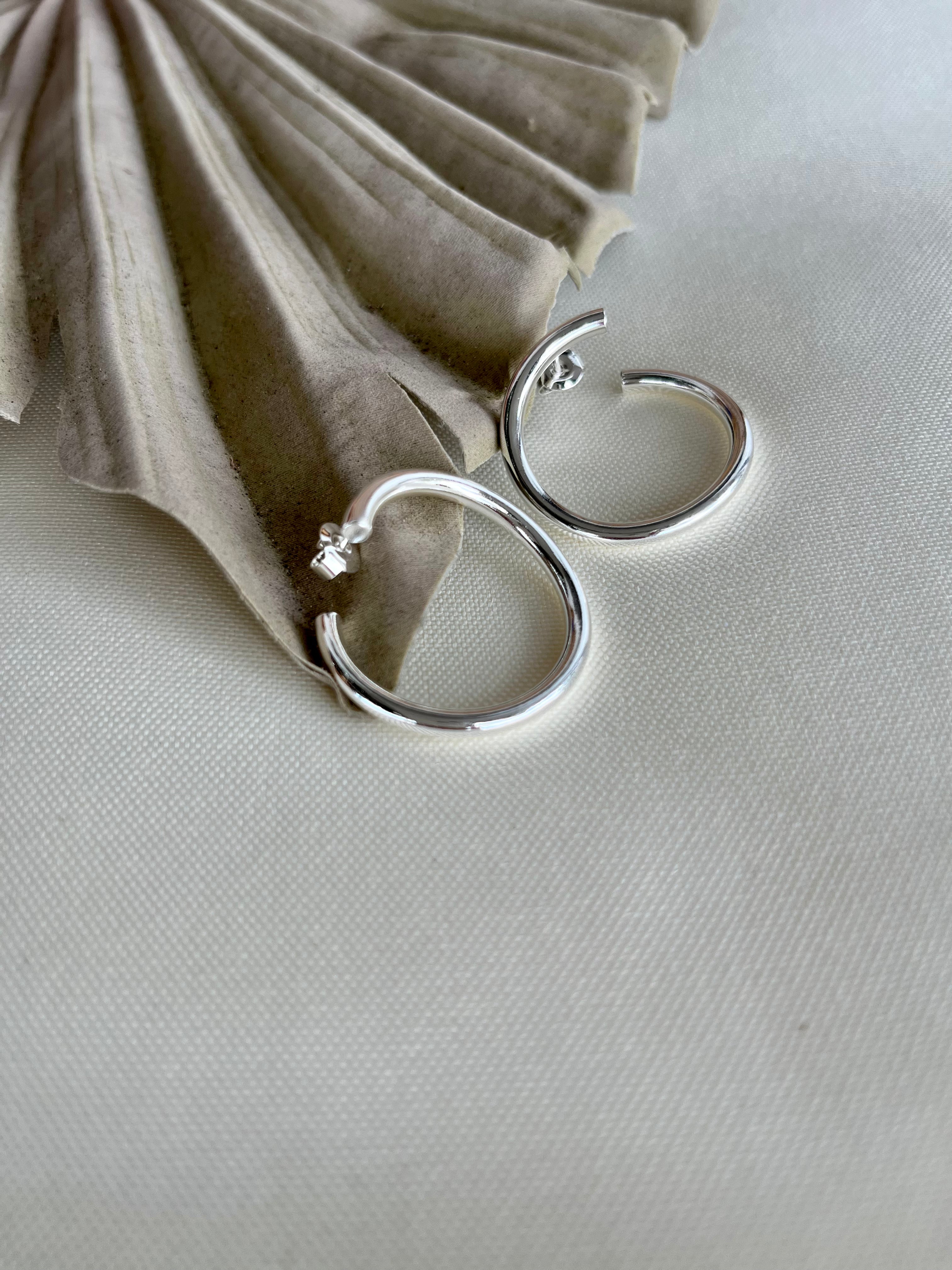 Hellenes silver earrings