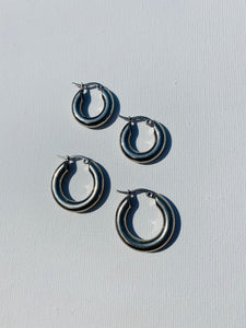 Alëia silver hoops