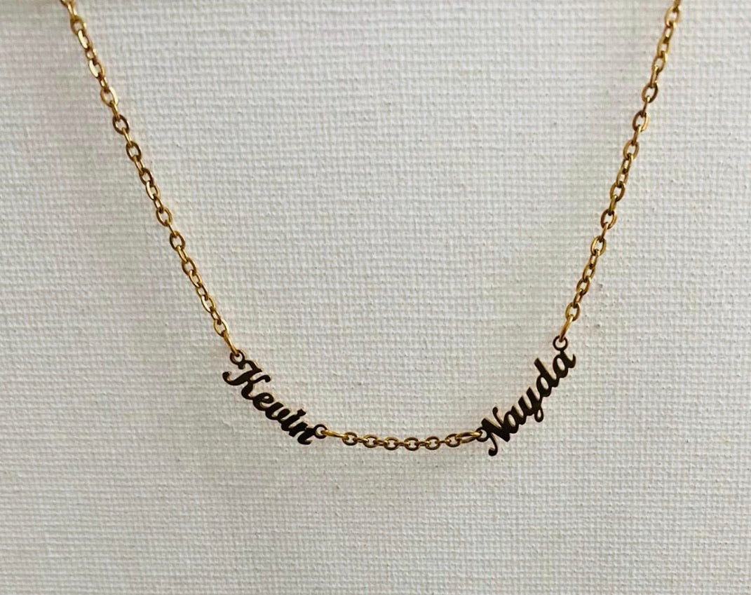 Two names custom necklace