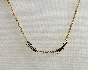 Two names custom necklace